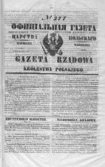 Gazeta Rządowa Królestwa Polskiego 1847 IV, No 277