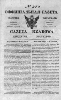 Gazeta Rządowa Królestwa Polskiego 1838 IV, No 274