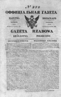 Gazeta Rządowa Królestwa Polskiego 1838 IV, No 278