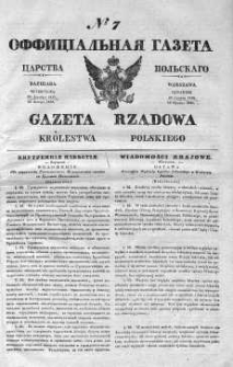 Gazeta Rządowa Królestwa Polskiego 1839 I, No 7