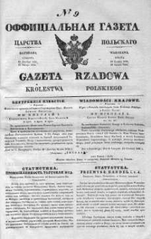 Gazeta Rządowa Królestwa Polskiego 1839 I, No 9