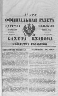 Gazeta Rządowa Królestwa Polskiego 1847 IV, No 278