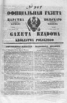 Gazeta Rządowa Królestwa Polskiego 1847 IV, No 287