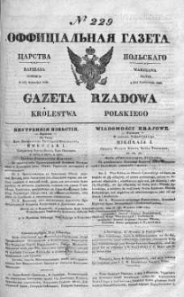 Gazeta Rządowa Królestwa Polskiego 1840 IV, No 229
