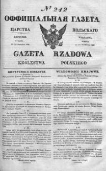 Gazeta Rządowa Królestwa Polskiego 1840 IV, No 242