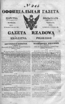 Gazeta Rządowa Królestwa Polskiego 1840 IV, No 245