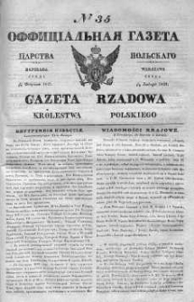 Gazeta Rządowa Królestwa Polskiego 1839 I, No 35