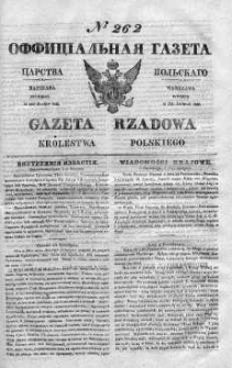Gazeta Rządowa Królestwa Polskiego 1840 IV, No 262