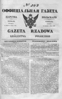 Gazeta Rządowa Królestwa Polskiego 1839 II, No 102