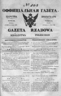 Gazeta Rządowa Królestwa Polskiego 1839 II, No 103