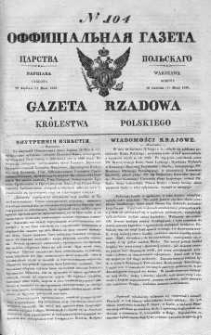 Gazeta Rządowa Królestwa Polskiego 1839 II, No 104
