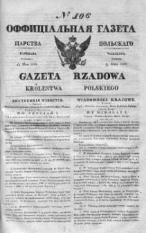 Gazeta Rządowa Królestwa Polskiego 1839 II, No 106