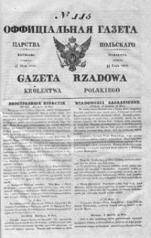 Gazeta Rządowa Królestwa Polskiego 1839 II, No 115