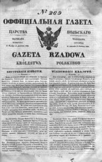 Gazeta Rządowa Królestwa Polskiego 1840 IV, No 269