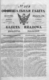 Gazeta Rządowa Królestwa Polskiego 1840 IV, No 272
