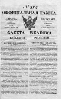 Gazeta Rządowa Królestwa Polskiego 1840 IV, No 273