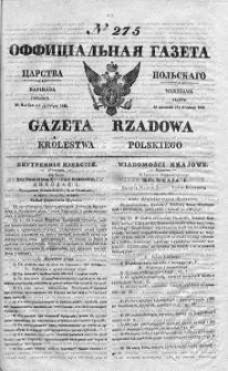 Gazeta Rządowa Królestwa Polskiego 1840 IV, No 275