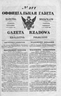 Gazeta Rządowa Królestwa Polskiego 1840 IV, No 277