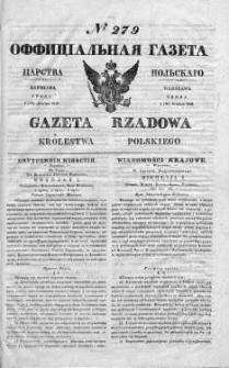 Gazeta Rządowa Królestwa Polskiego 1840 IV, No 279