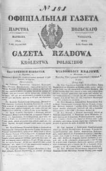 Gazeta Rządowa Królestwa Polskiego 1844 III, No 181