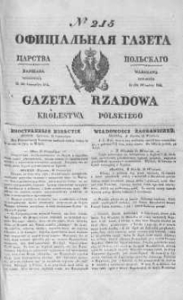 Gazeta Rządowa Królestwa Polskiego 1844 III, No 215