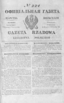 Gazeta Rządowa Królestwa Polskiego 1844 IV, No 224