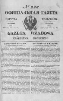 Gazeta Rządowa Królestwa Polskiego 1844 IV, No 226