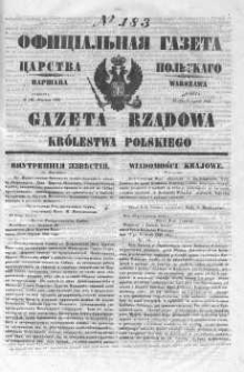 Gazeta Rządowa Królestwa Polskiego 1846 III, No 183