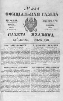 Gazeta Rządowa Królestwa Polskiego 1844 IV, No 235