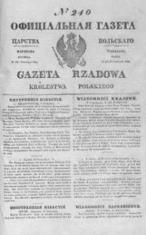 Gazeta Rządowa Królestwa Polskiego 1844 IV, No 240