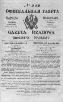 Gazeta Rządowa Królestwa Polskiego 1844 IV, No 242