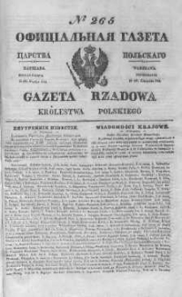 Gazeta Rządowa Królestwa Polskiego 1844 IV, No 265