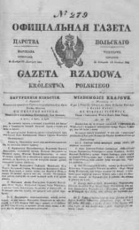 Gazeta Rządowa Królestwa Polskiego 1844 IV, No 279