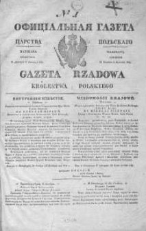 Gazeta Rządowa Królestwa Polskiego 1845 I, No 1