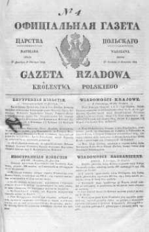 Gazeta Rządowa Królestwa Polskiego 1845 I, No 4