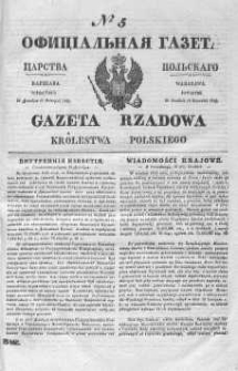 Gazeta Rządowa Królestwa Polskiego 1845 I, No 5