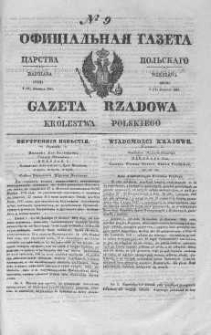 Gazeta Rządowa Królestwa Polskiego 1845 I, No 9
