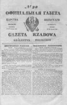 Gazeta Rządowa Królestwa Polskiego 1845 I, No 20