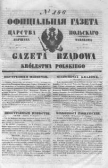 Gazeta Rządowa Królestwa Polskiego 184 III, No 186