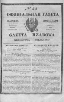 Gazeta Rządowa Królestwa Polskiego 1845 I, No 35