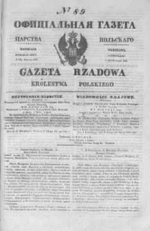 Gazeta Rządowa Królestwa Polskiego 1845 II, No 89
