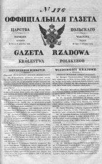 Gazeta Rządowa Królestwa Polskiego 1839 III, No 176