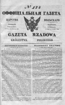 Gazeta Rządowa Królestwa Polskiego 1839 III, No 178