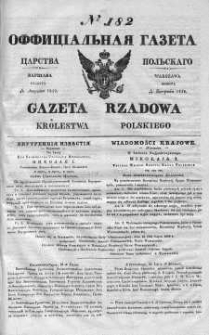 Gazeta Rządowa Królestwa Polskiego 1839 III, No 182