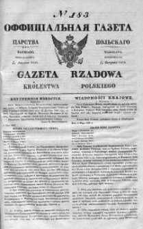 Gazeta Rządowa Królestwa Polskiego 1839 III, No 183