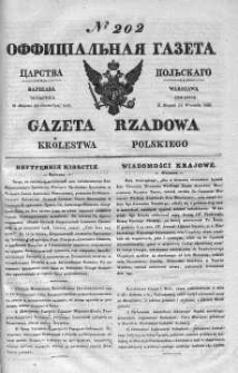 Gazeta Rządowa Królestwa Polskiego 1839 III, No 202