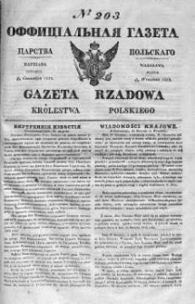 Gazeta Rządowa Królestwa Polskiego 1839 III, No 203
