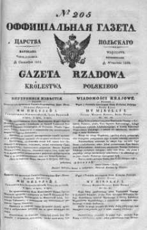 Gazeta Rządowa Królestwa Polskiego 1839 III, No 205