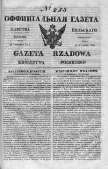 Gazeta Rządowa Królestwa Polskiego 1839 III, No 213