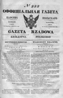Gazeta Rządowa Królestwa Polskiego 1839 IV, No 222